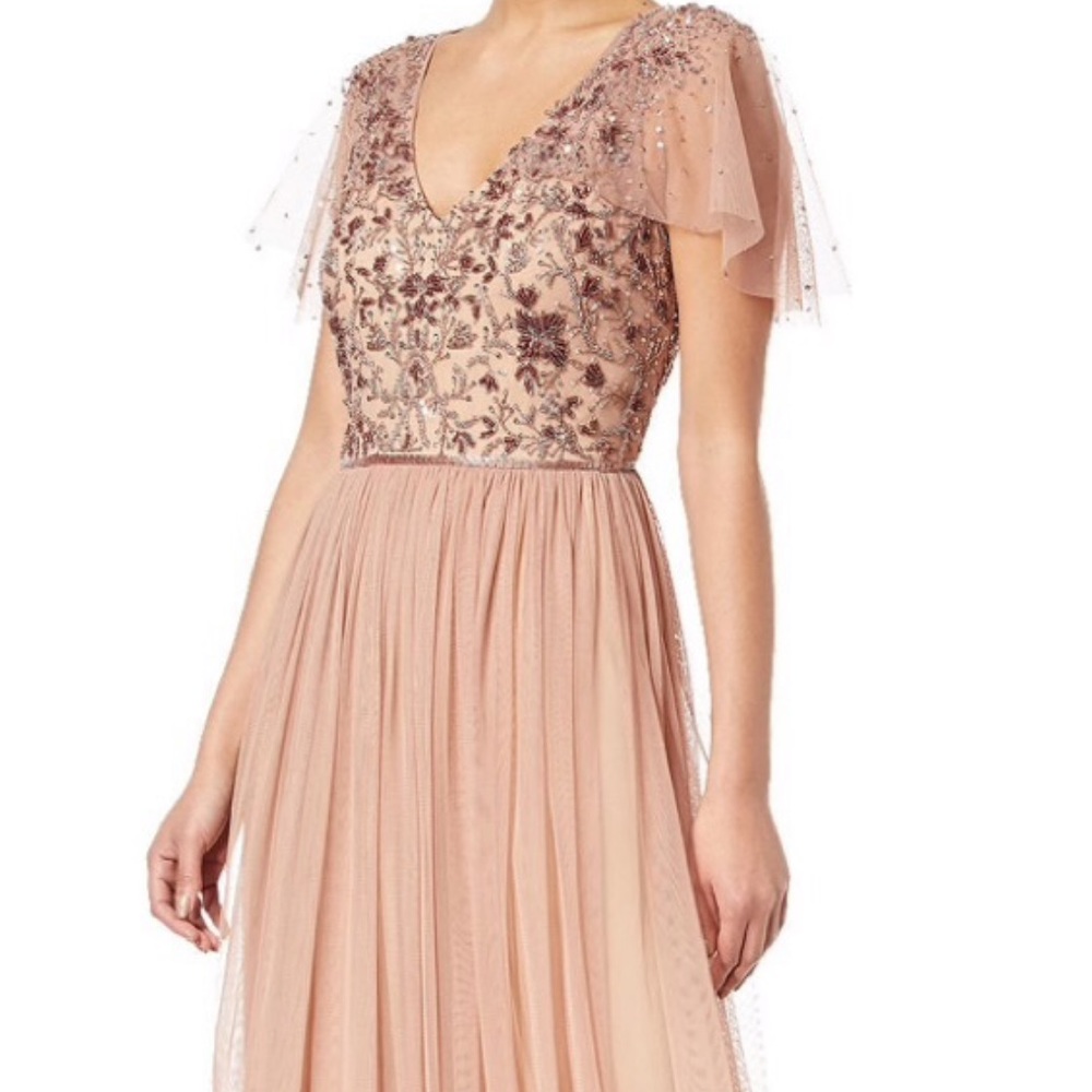 Long beaded adrianna papell dress